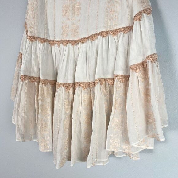 JONATHAN SIMKHAI Embroidered Voile Lightweight Tiered Tank - Picture 10 of 10